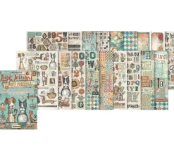 Stamperia Papier-Bastelsets|Farb- & Motivblöcke>Junk Journal Book "Furry Friends"