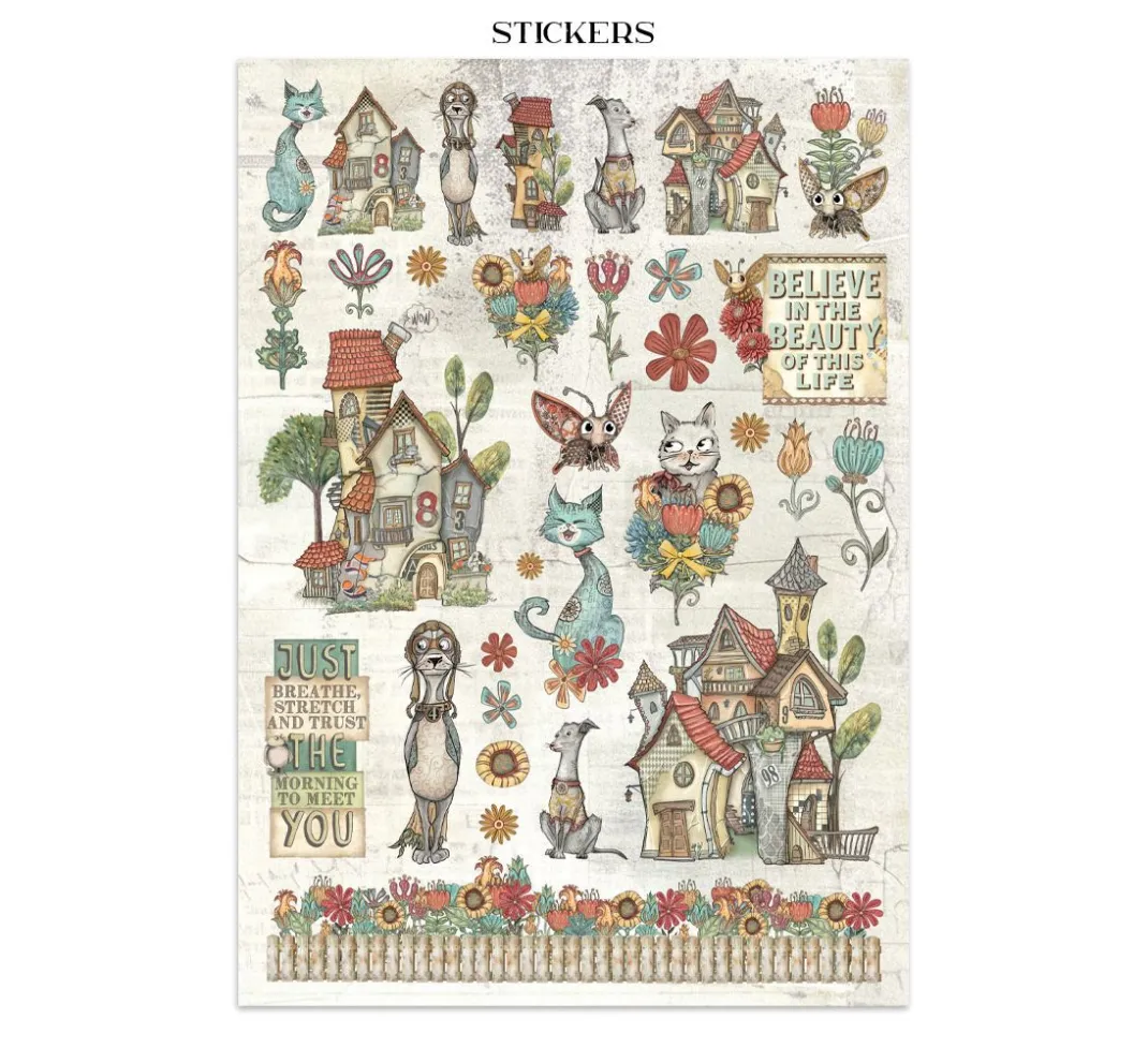 Stamperia Papier-Bastelsets|Farb- & Motivblöcke>Junk Journal Book "Furry Friends"