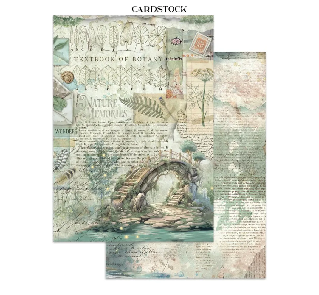 Stamperia Scrapbooking|Papier-Bastelsets>Junk Journal Book "Herbarium Silvae"
