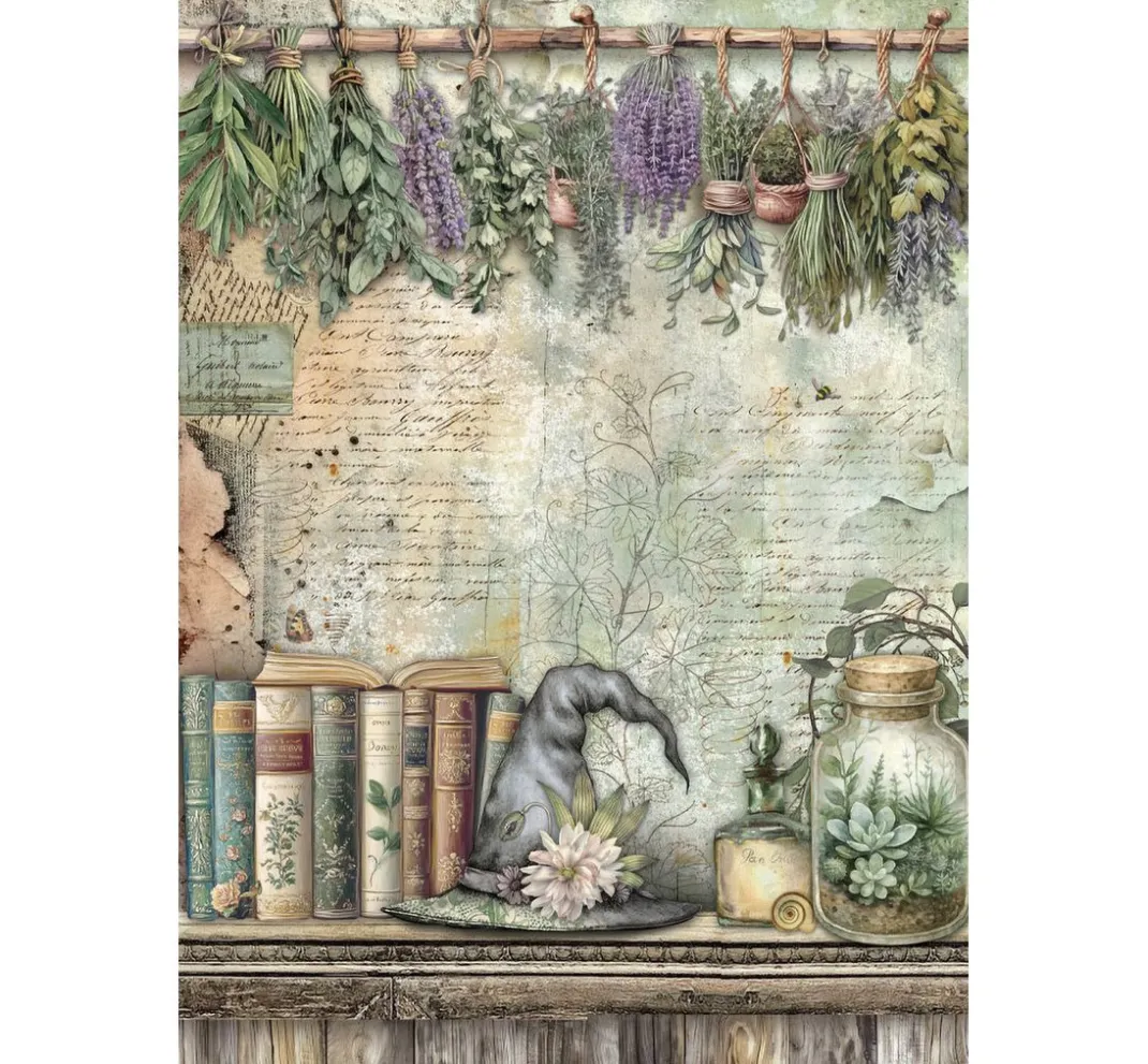 Stamperia Scrapbooking|Papier-Bastelsets>Junk Journal Book "Herbarium Silvae"