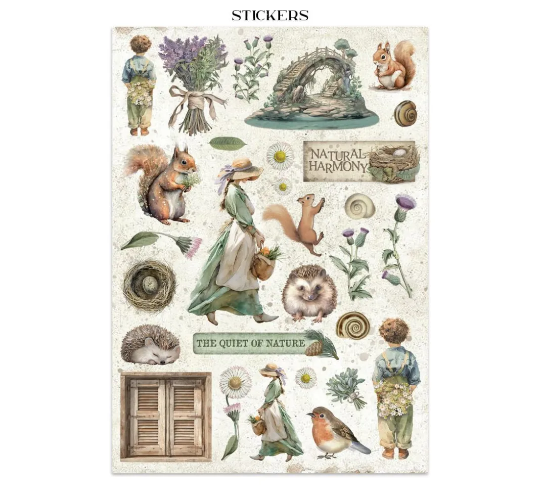 Stamperia Scrapbooking|Papier-Bastelsets>Junk Journal Book "Herbarium Silvae"