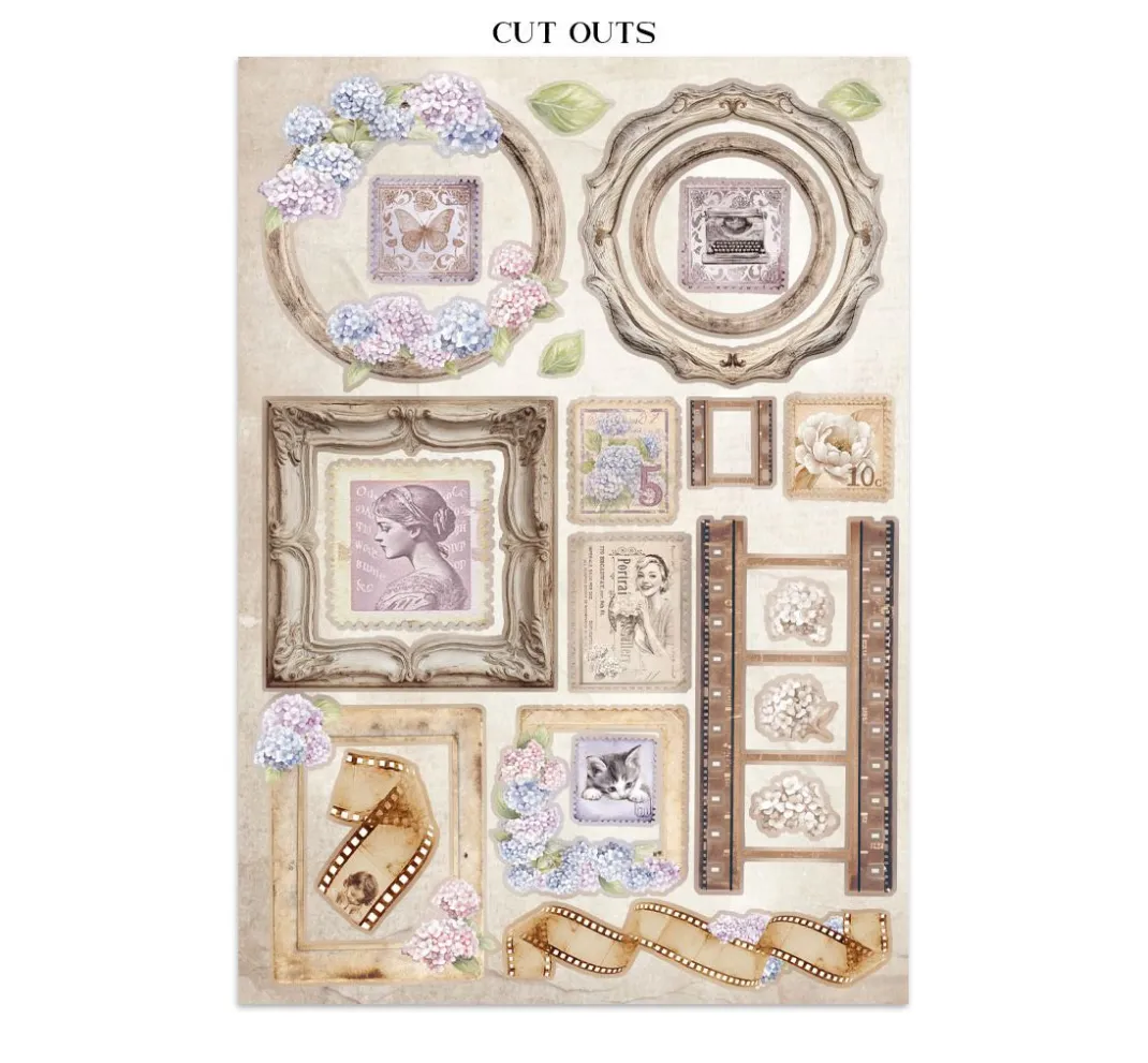 Stamperia Scrapbooking|Papier-Bastelsets>Junk Journal Book "Quiet Days"