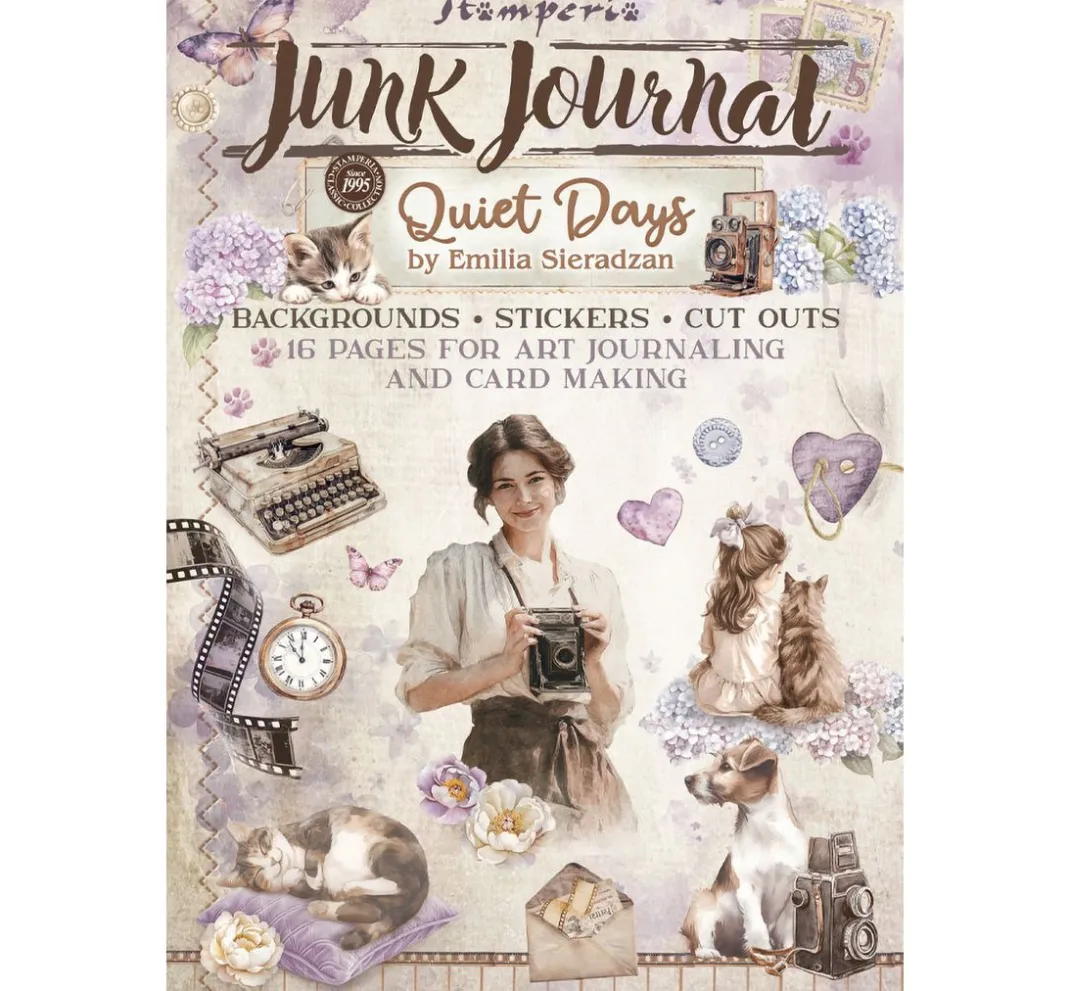 Stamperia Scrapbooking|Papier-Bastelsets>Junk Journal Book "Quiet Days"