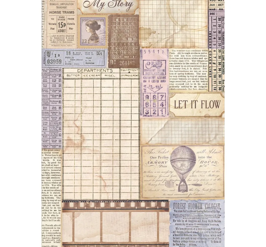 Stamperia Scrapbooking|Papier-Bastelsets>Junk Journal Book "Quiet Days"