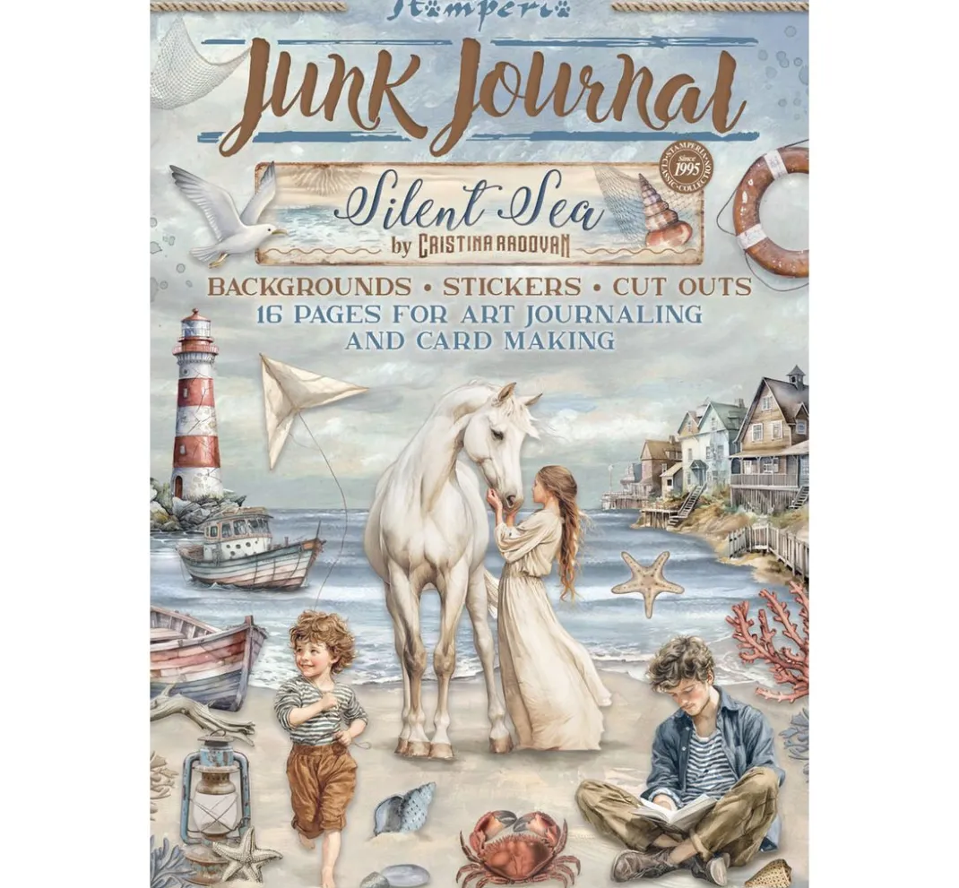 Stamperia Scrapbooking|Papier-Bastelsets>Junk Journal Book "Silent Sea"