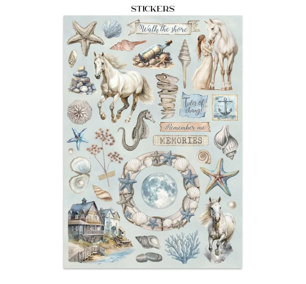 Stamperia Scrapbooking|Papier-Bastelsets>Junk Journal Book "Silent Sea"