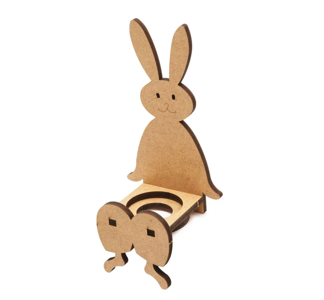 ohne Marke Holz, Mdf & Pappmaché>Kantenhocker "Hase Diddy", MDF-Holz