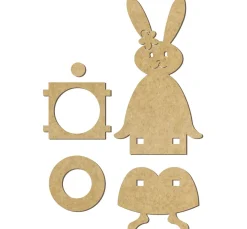 ohne Marke Holz, Mdf & Pappmaché>Kantenhocker "Häsin Daisy", MDF-Holz