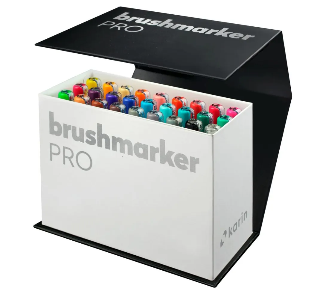 karin Aquarell|Stifte>Brushmarker PRO Mini Box 26 colours + blender set