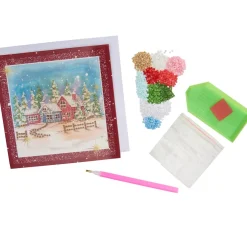 Dotty Design Papier-Bastelsets|Diamond Karten & -Sticker>Karten-Set "Diamonds", Winterdorf