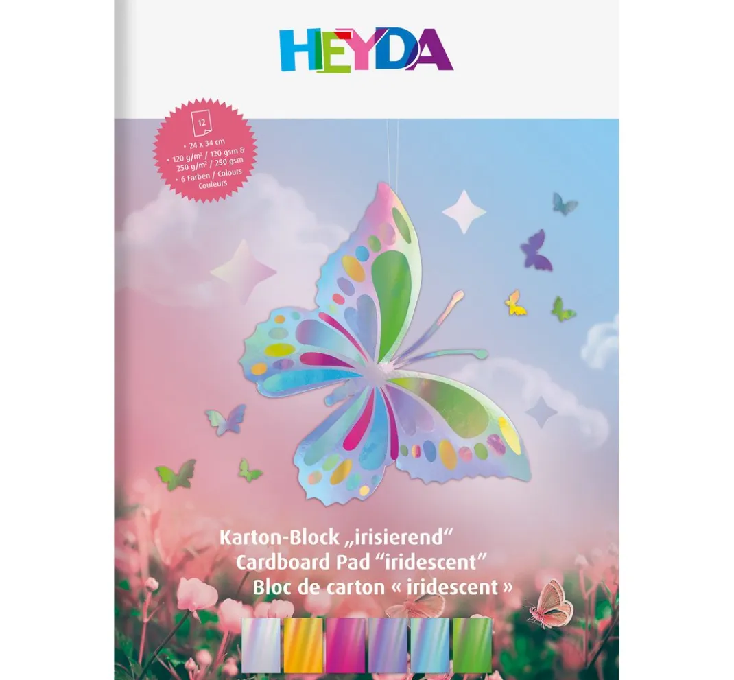 Kinder Heyda Spezialpapier & -Karton|Papier>Karton-Block "Irisierend"