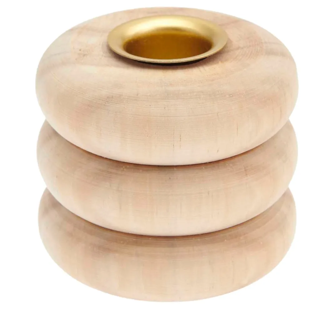 Rico Design Kerzen Gestalten|Holz, Mdf & Pappmaché>Kerzenhalter "Ringe", für Stabkerzen Ø 2,4 cm