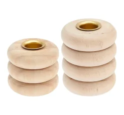 Rico Design Kerzen Gestalten|Holz, Mdf & Pappmaché>Kerzenhalter "Ringe", für Stabkerzen Ø 2,4 cm