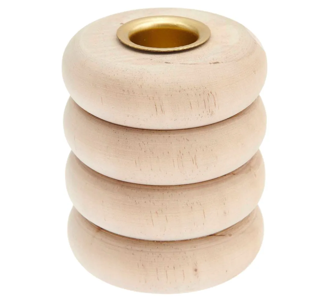 Rico Design Kerzen Gestalten|Holz, Mdf & Pappmaché>Kerzenhalter "Ringe", für Stabkerzen Ø 2,4 cm