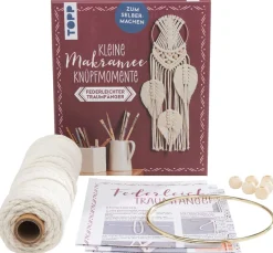 Topp Makramee|Makramee Diy Set>Kleine Knüpfmomente: Makramee-Knüpf-Set "Federleichter Traumfänger"