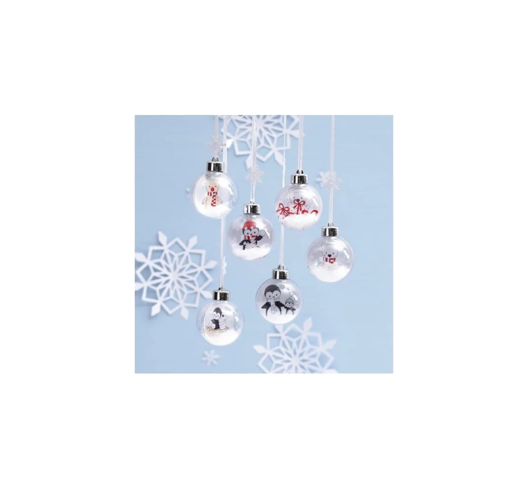 creativ company Bastelsets>Komplett-Set "Weihnachtskugeln mit Schnee"
