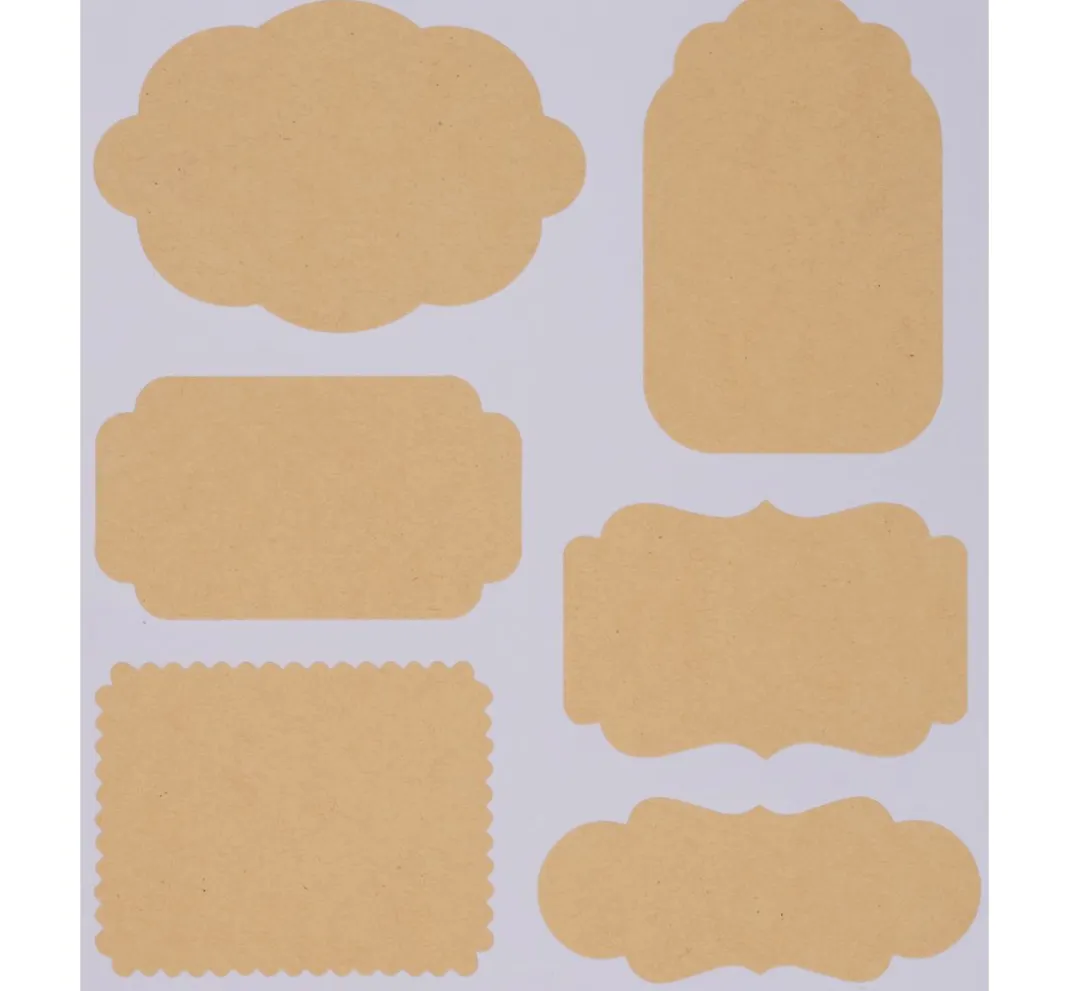 Meyco Sticker & Klebebänder|Kartengestaltung>Kraftpapier Sticker "Etiketten"