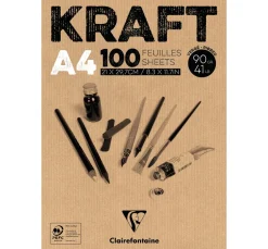 Clairefontaine Kraftpapier & -Karton|Farb- & Motivblöcke>Kraftpapier-Block