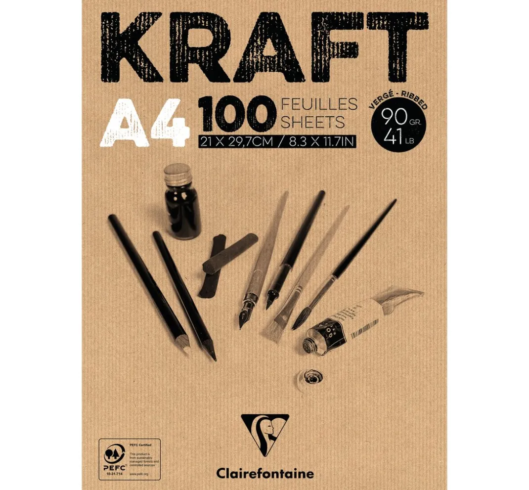 Clairefontaine Kraftpapier & -Karton|Farb- & Motivblöcke>Kraftpapier-Block