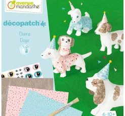 Kinder My Mandarine Papier-Bastelsets|Décopatch>Kreativ-Box Décopatch "Hunde"