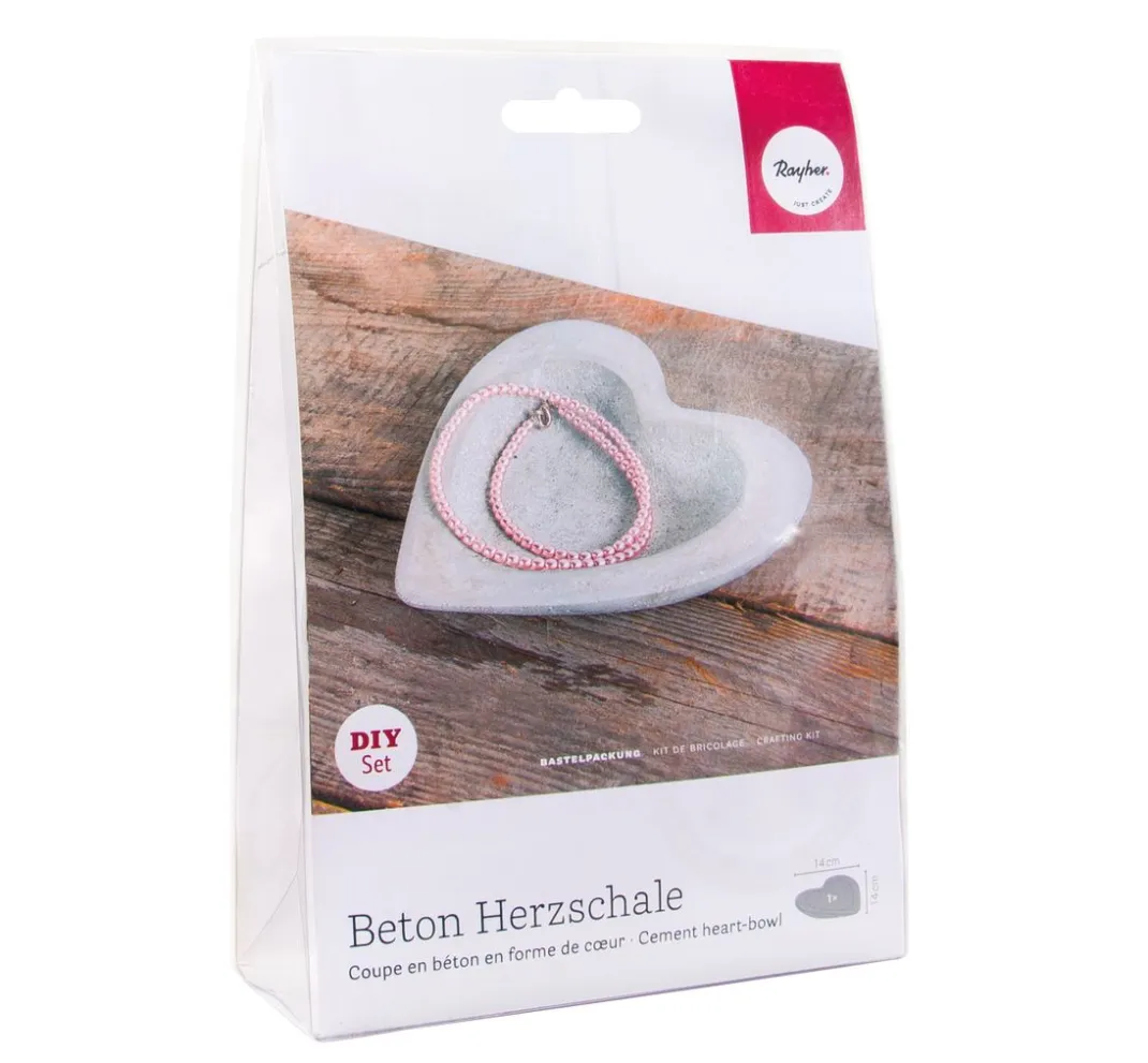 Rayher Sets|Bastelsets>Kreativ-Set "Beton Herzschale"