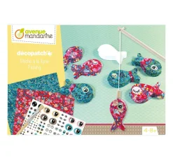 Kinder My Mandarine Papier-Bastelsets|Décopatch>Kreativ-Set Décopatch "Fische angeln"