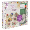 Kinder Topp Deko-Bastelsets|Bücher>Kreativ-Set "Sag's mit Blumen - Florale Botschaften auf Steinen."