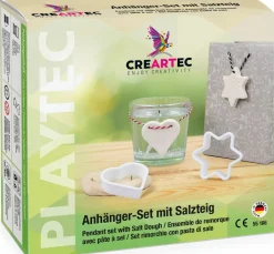 Kinder CREARTEC Knet-Sets|Sets>Kreativ-Set "Salzteig Anhänger Herz & Stern"