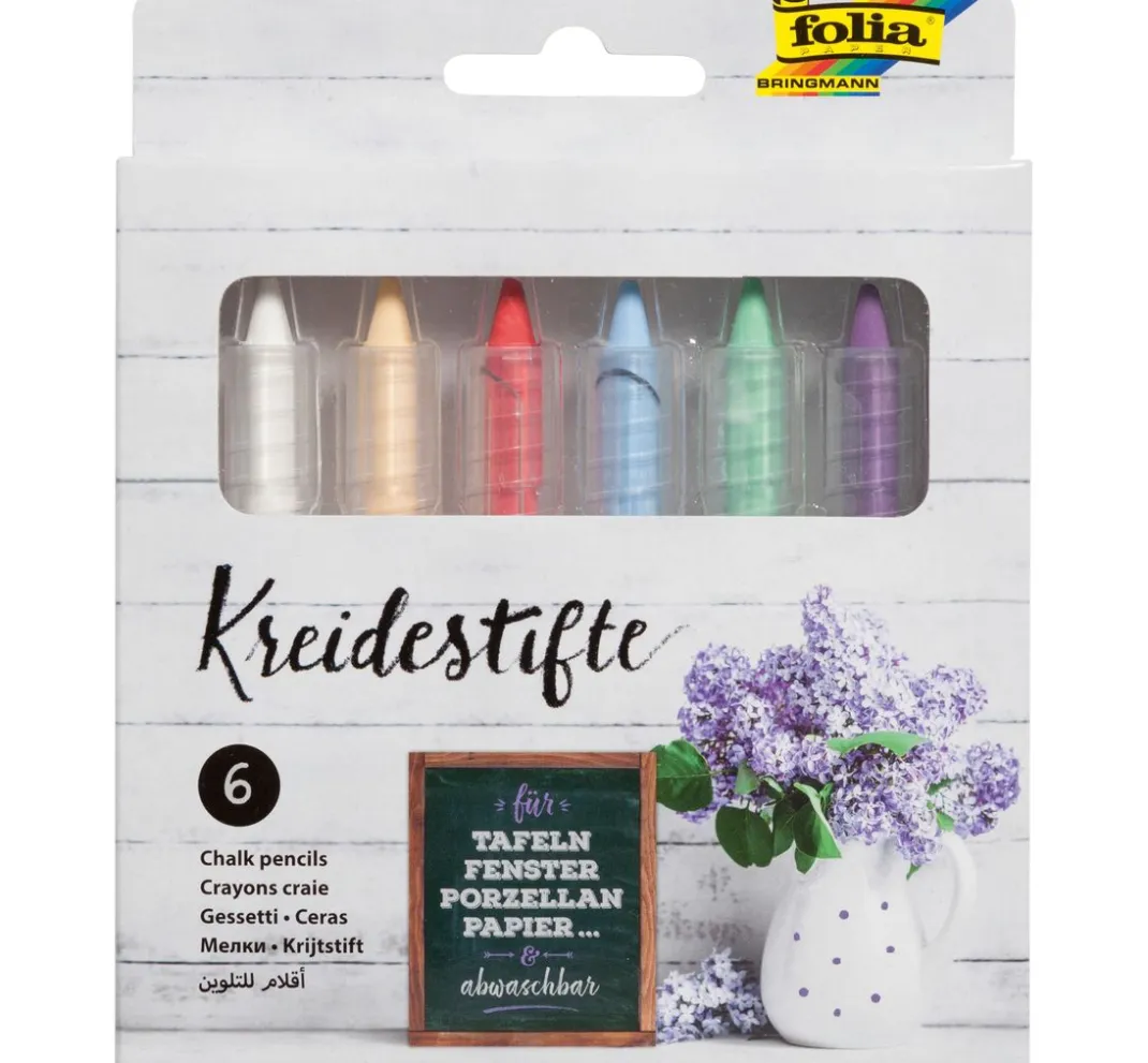 folia Kreidefarbe|Stifte>Kreidestifte, farbig sortiert