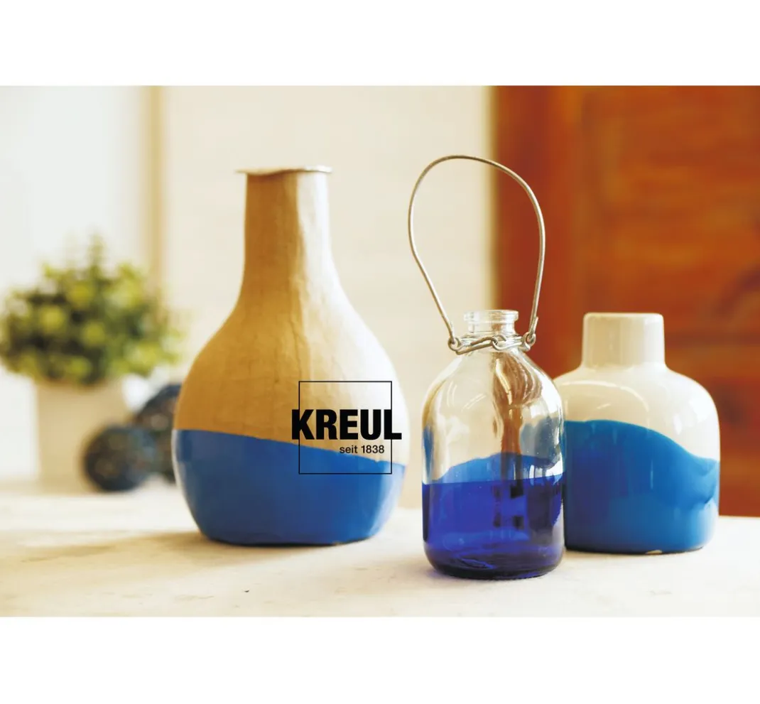 Kreul Kreative Bastelfarbe>KREUL Acryl Glanzfarben Basis-Set, 6 x 20 ml