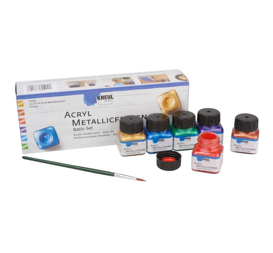 Kreul Kreative Effektfarbe>KREUL Acryl Metallicfarben Creativ-Set