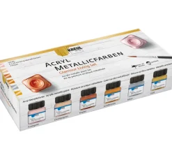 Kreul Kreative Farbsets|Effektfarbe>KREUL Acryl Metallicfarben-Set "Glamour Living"