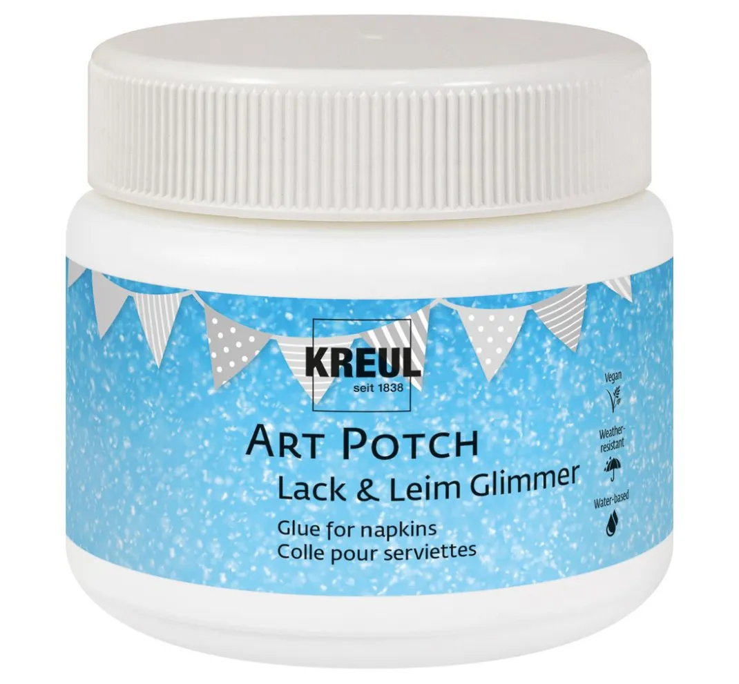 Kreul Kreative Serviettenlack|Lacke & Lasuren>KREUL Art Potch Lack & Leim "Glimmer", 159 g / 150 ml