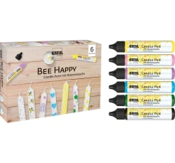 Kreul Kerzen Gestalten|Bastelsets>Candle Pen "Bee Happy", 6er Set