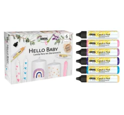 Kreul Kreative Kerzenwachs|Kerzen Gestalten>KREUL Candle Pen "Hello Baby" 6er-Set