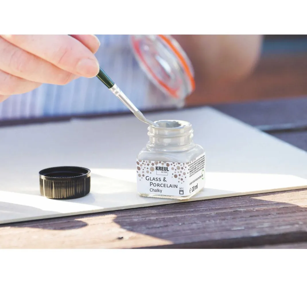 Kreul Kreative Kreidefarbe|Glas- & Porzellanmalfarbe>KREUL Glass & Porcelain "Chalky-Set", 6 x 20 ml
