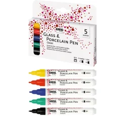 Kreul Kreative Glas- & Porzellanmalerei|Stifte>KREUL Glass & Porcelain Pen "Classic", 5er-Set