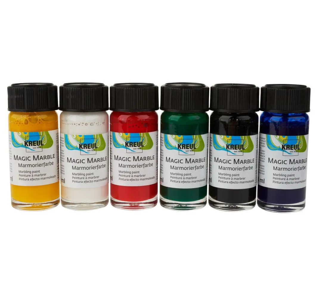 Kreul Kreative Marmorieren|Effektfarbe>KREUL Magic Marble Set "Grundfarben"
