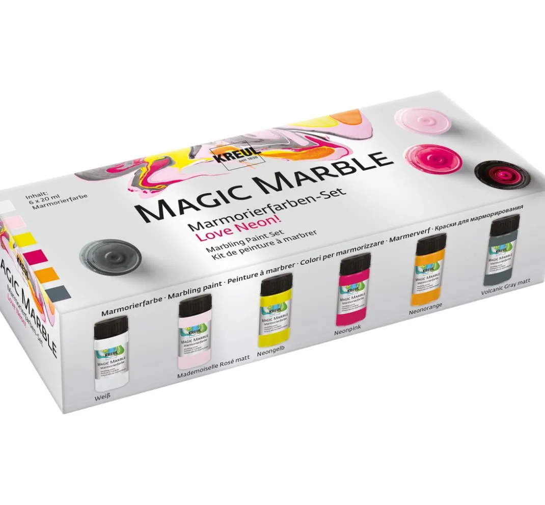 Kreul Kreative Marmorieren|Farbsets>KREUL Magic Marble Set "Love Neon"