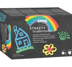 Kinder Kreul Bastelfarbe|Kreidefarbe>Streety Straßenmalfarbe "6er-Set"