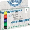 Kinder Kreul Kreative Stifte & Marker|Textilfarbe>KREUL Textil Marker medium, 5er-Set