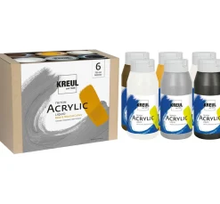 Kreul Künstler Künstlerfarbe>KREUL Triton Acrylic Liquid Set "Base & Neutral Colors"