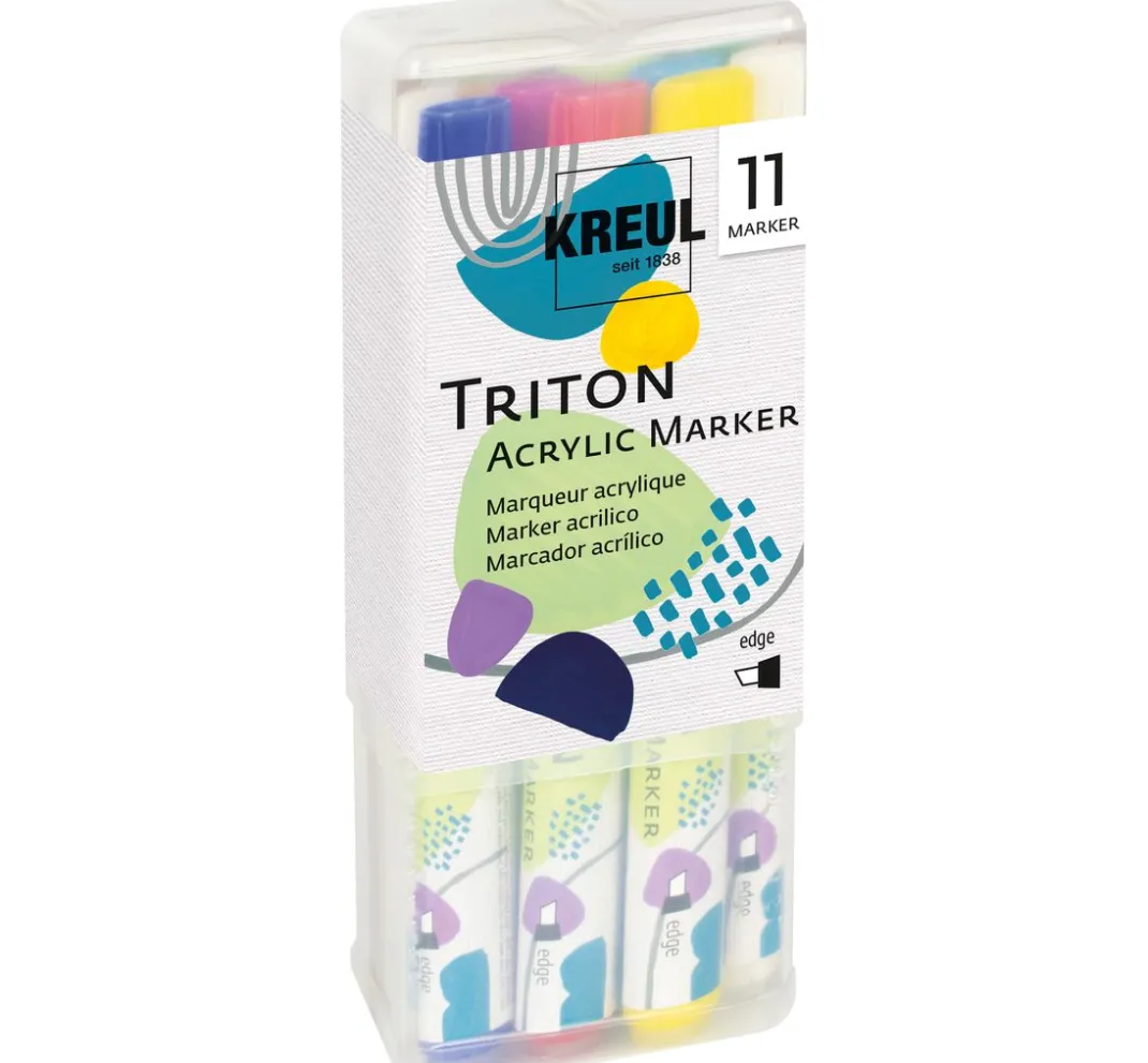 Kreul Stifte|Künstlerfarbe>Triton Acrylic Marker "Edge" Powerpack