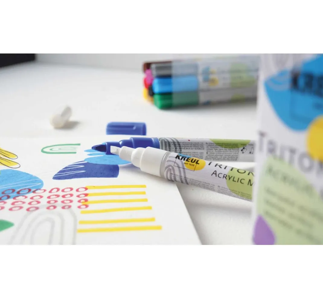 Kreul Stifte|Künstlerfarbe>Triton Acrylic Marker "Edge" Powerpack
