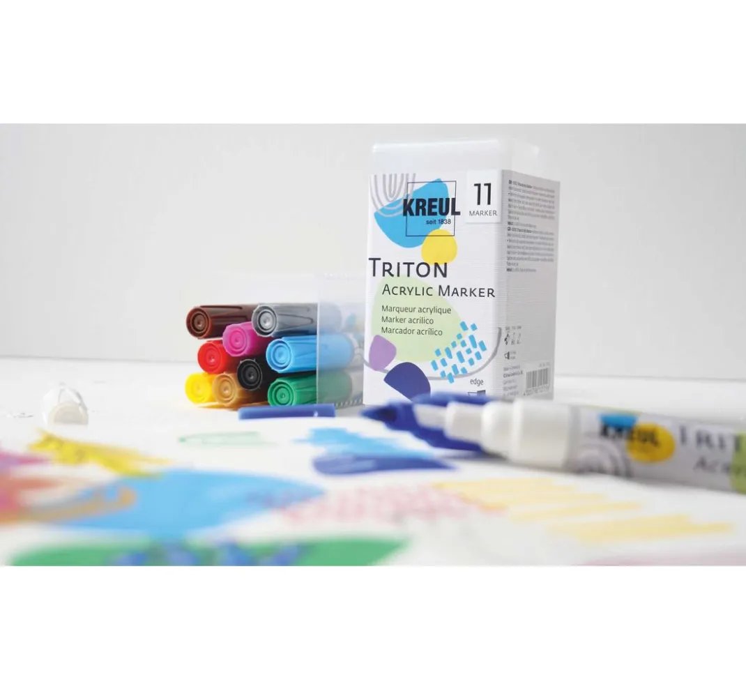Kreul Stifte|Künstlerfarbe>Triton Acrylic Marker "Edge" Powerpack