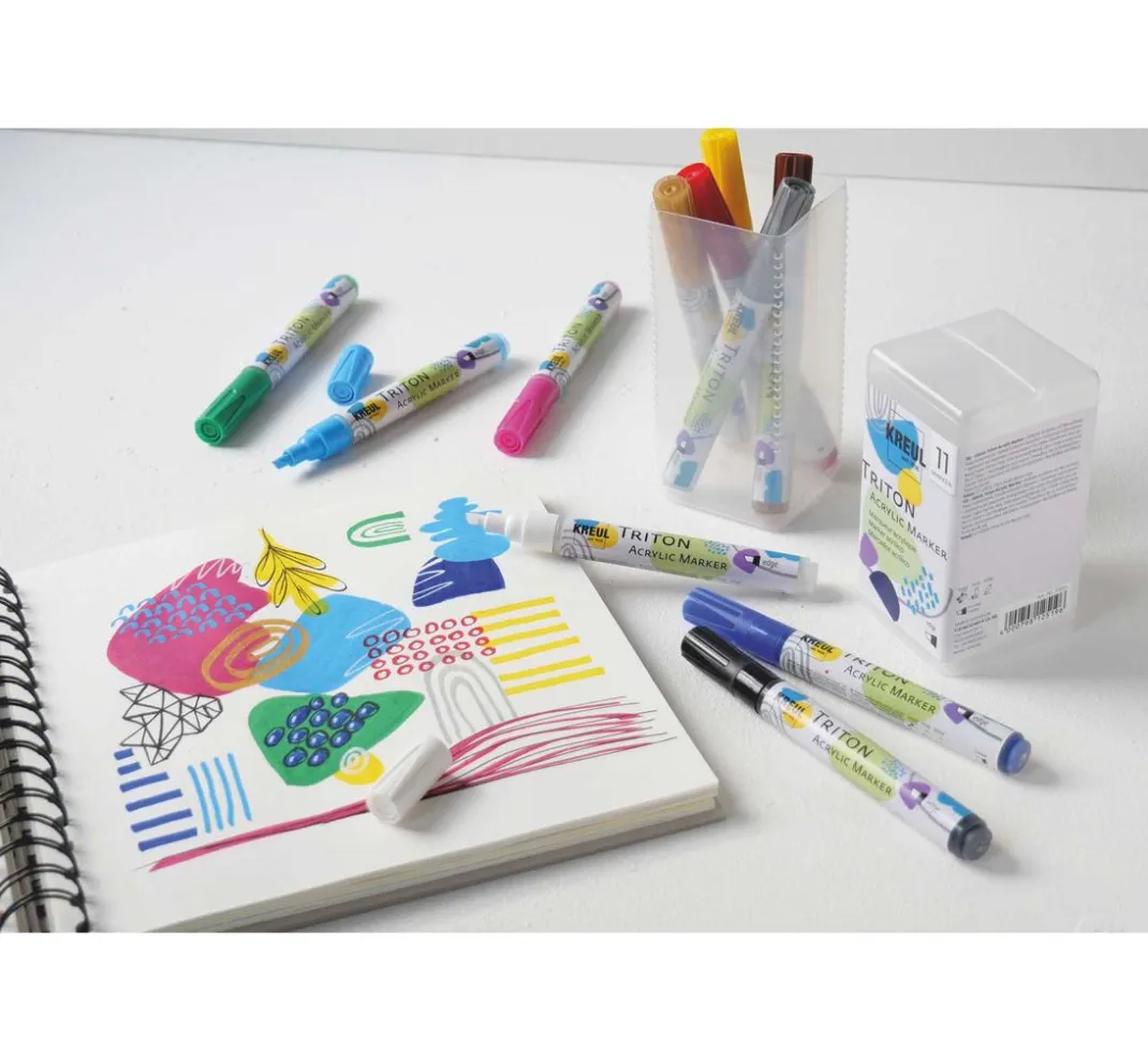 Kreul Stifte|Künstlerfarbe>Triton Acrylic Marker "Edge" Powerpack