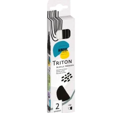 Kreul Künstler Stifte|Künstlerfarbe>KREUL Triton Acrylic Marker "edge", 2er-Set, Schwarz & Weiß