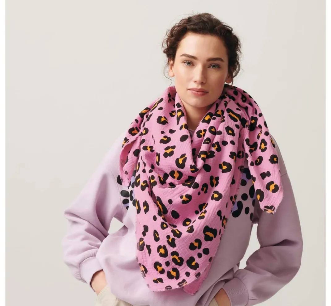 Rico Design Musselin Stoff|Baumwollstoff>Krinkel-Musselin Baumwoll-Stoff "Acid Leo"