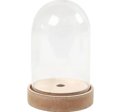 creativ company Glas & Porzellan|Holz, Mdf & Pappmaché>Kunststoff-Glocke auf Sockel, beleuchtbar
