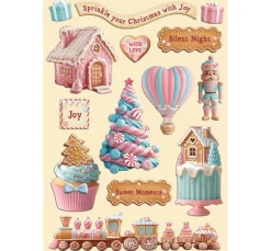 Stamperia Dekoelemente>Lasercut-Motive "Candy Christmas"
